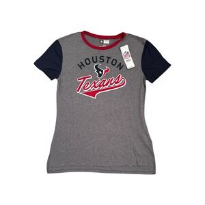 Houston Texans NFL Team Apparel Womens Gray Graphic T Shirt Medium M NWT‎ NEW